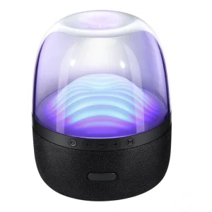 KTS 1842 Mini LED Flashlight USB Wireless BT Outdoor Speakers with FM Radio LED Atmosphere Light Bluetooth Speaker