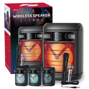 KTS Wireless Portable Outdoor DJ Party Speaker with TWS & FM & USB 8 Inch KTS-2048