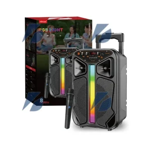 KTS Wireless RGB Aux Battery Waterproof Portable Outdoor BT Speaker FM Radio TF USB Solar 8 Inch 2.0 Channel 12W Party KTS 2406