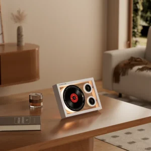 KUANGXIANG Hot Selling Products New Home Portable 5 in 1 CD Player Speaker with Ambient Lights Radio Hands free Call