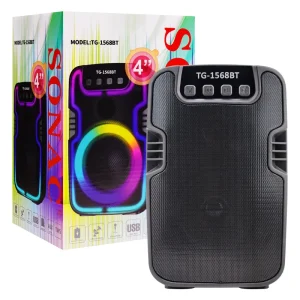 Karaoke Bluetooth Sound System Big Power TG 1565BT Mini Sound System 4 Inch Subwoofer Speakers