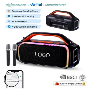 Karaoke Music Box RGB LED Portable Wireless Speaker for Family Parties Outdoor Home Theatre