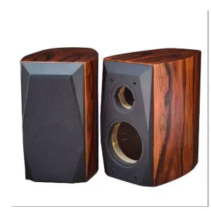 L 065 HiFi Empty Speakers Dalbergia Cochinchinensis Veneer 6.5 Inch 8 inch Bookshelf Speaker Box