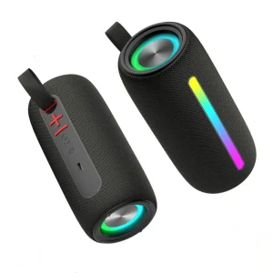 L12 Portable 5.3 Cycling Speakers RGB Lanyard Fabric 5W Stereo Music Playback Computer Compatible IPX4 Waterproof