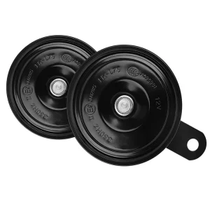 L75 12V Snail Car Horn Two Tone Fanfare 105dB 120dB Durable Aluminum 2 Way Speaker Design