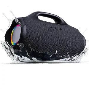 LED Boombox 4 Wireless BT Speaker Portable RGB Lighting Waterproof Handle FM