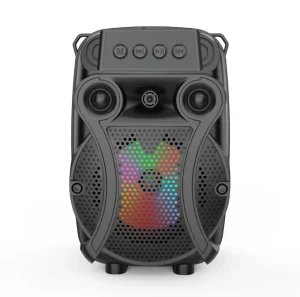 LED Light Cylinder Speaker Subwoofer Karaoke with Microphone Wireless Bluetooth Speaker Home Audio