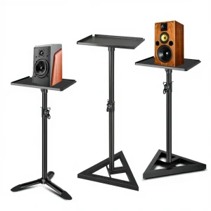 LKT 650 Recording Studio Monitor Speaker Stand Metal Floor Professional 6 Inch 8 Inch Desk Speaker Stand Manufacturer