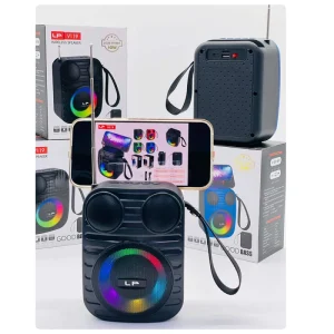 LP-V119 Portable Wireless Bluetooth Speaker with RGB Light Stereo Bass Outdoor Speaker with FM Radio TF USB Player for Party