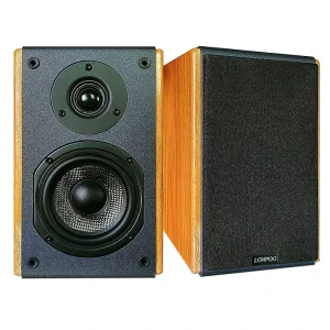 LP42 Bookshelf HiFi Speakers for Home Theatre and Computer 4-Inch Carbon Fiber Woofer and Silk Dome Tweeter