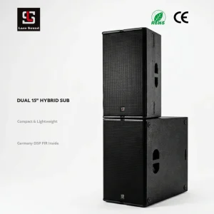 LS-B300 15 Inch Dual 2400W Active/Passive Wooden Subwoofer pa Speaker Professional Audio Sound System for Outdoor Concerts