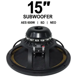 LS HD15NK86 15 Inch 1200W Mid Range Loudspeaker Unit With 65mm Voice Coil 8.0 Ohm Impedance Metal Shell For Sound Reinforcement
