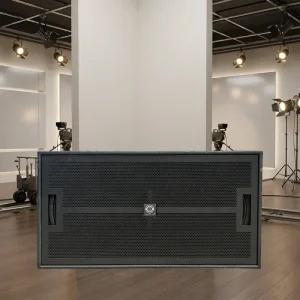 LS3 Dual 18 Inch Ultra Low Bass Speaker LW218D 1200W 4 Ohm Wood Enclosure Floor Standing
