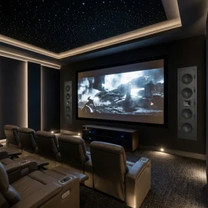 Large Speaker Professional Metal Material Speaker 2.4kHz Dual 6.5-inch Floor Standing Home Theater Speaker System