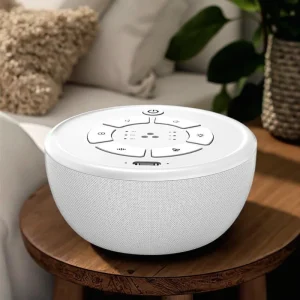 Latest Design Portable 2-in-1 Sleep Aid Device RGB LED Lighting 5W Night White Noise Machine for Babies Battery Operated