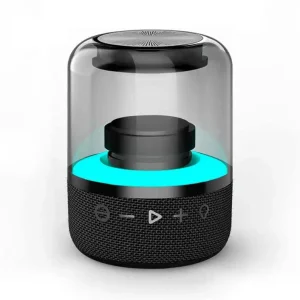 Led Flashing Light Portable Speakers Portable Wireless Bluetooth Speaker Outdoor for Iphonex Black