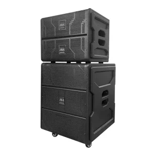Linear Array 200W DJ Karaoke Audio Bass Wooden Sound Equipment Amplifier System Bluetooth Stage 15 Inch Subwoofer Home Speaker
