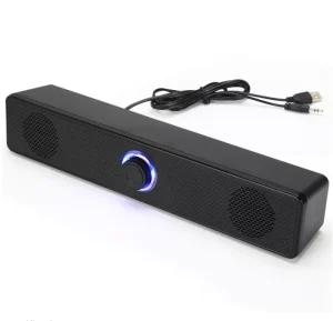 Long Strip Desktop Audio Notebook Computer Usb Knob Wired Mini Soundbar Speaker