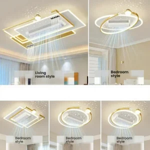 Luxury Acrylic Chandelier Ceiling Fan LED AC Motor 6-Speed 3 Color Modes Smart Remote Agi32 Layout Quiet Operation Dimmable Home