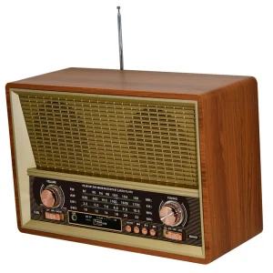 M 2030BT Old Fashioned Classic Style Strong Bass Loud Volume Vintage BT Speaker Wood AM FM Radio