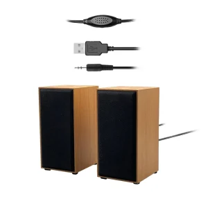 M010A USB Desktop Computer Speaker Active Wired with Custom Logo Plastic Cabinet Portable with USB Input