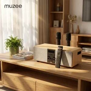 M10 Retro Wooden Portable Speakers with Built-in USB/AUX Input Built-in Mic Android 14.0 Home Decoration