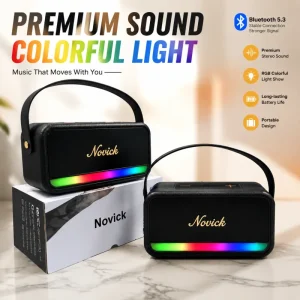 M15 Portable Speaker Wireless Boombox Outdoor Party Soundbox Dynamic RGB LED Light Heavy Bass Stereo