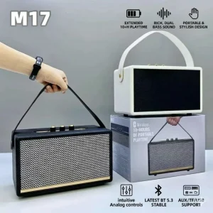 M17 Vintage Fabric Speaker Portable Wireless Boombox Retro Desktop Audio System Home Decor Gift