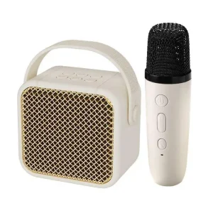 M17K Speaker with Wireless Microphone Vintage Portable Karaoke Handheld Audio System with Mic for Outdoor Camping