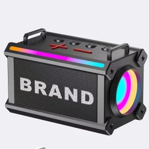 M18 Portable Active Speaker RGB Light Strap USB AUX Wireless Bass Rechargeable for Outdoor