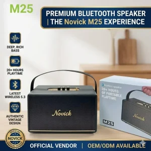 M25 Premium Leather Speaker 30W Desktop Subwoofer Stereo Audio Home Decor Gift Custom Logo