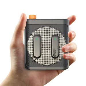 M29 2-in-1 Portable Voice Amplifier Wireless Lavalier Microphone System with Magnetic Charging Case and Bluetooth Speaker