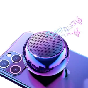 M3 Colorful Wireless Speakers 3D Mini Electroplating Round Steel Cannon TWS Speaker Radio Support U Disk Subwoofer Speaker