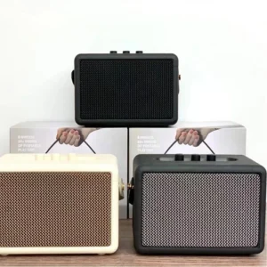 M4 Retro Speaker Wooden Cabinet Portable Wireless Audio Player High Volume Subwoofer Home Decor Gift