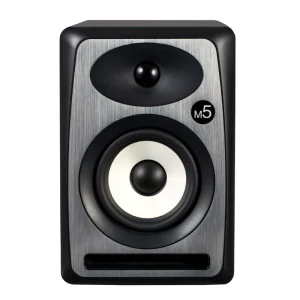 M5 HIFI 5 Inch Mono Wood Shell Passive Speaker RCA Auxiliary XLR Connectivity for Professional Recording Studios Audio