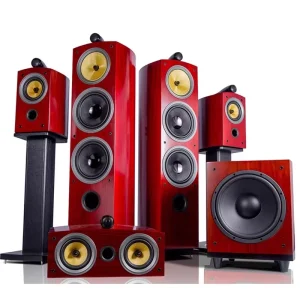MP-1800 Tower + Bookshelf (without Stand) + Center + Woofer Wooden Case Passive None-Battery Lossless HiFi Speaker
