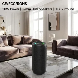 MP2-1 20W Power Wireless Speaker HiFi Surround Sound IPX7 Waterproof for Modern Desktop Living Room