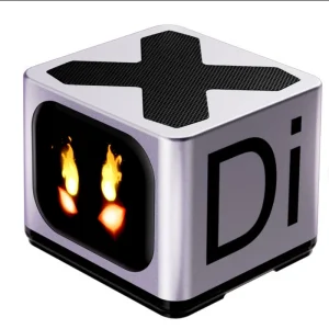 Magic Cube Mini AI Speaker Wireless with Display Screen & Call Function for Office Party Camping Home & Travel