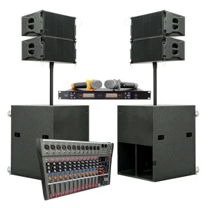 Manufacturer Customized Passive Active Line Array Speakers Set Flight Case Concert Stage Professional Line Array Speaker