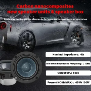 Manufacturer OED ODM Universal Coaxial Plastic Midrange Nano Carbon Car Audio 45w/100w Upgrade Modified Speaker-070 2.75
