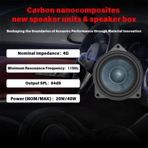 Manufacturer Universal Nano Carbon Plastic 4-Way Midrange Car Audio 20w/40w Upgrade Modified Speaker-105 4 Inch