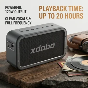 Max 120W High Power BT 5.3 Portable Wireless Speaker 2.2CH Stereo Deep Bass IPX5 Waterproof Home Outdoor Mobile Phone