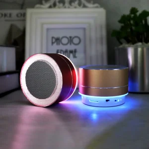 Metal HD Sound Bass Stereo Mini Speaker Support FM AUX S168 68 Portable Wireless for 4.2 Subwoofer LED Luminous for Home