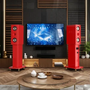 Metal Home Theater Sound System Speaker Passive Subwoofer with 8 inch Titanium Sandwich Diaphragm