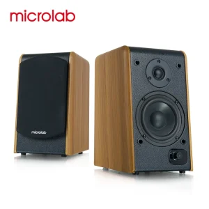 Microlab B77BT V5.3 Leather Bookshelf Speakers Home Theatre Party Ready Customizable for Bulk Orders MOQ Available