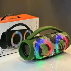 Mini Boombox 3 LED Handle Portable Wireless Speakers RGB LED Lights Waterproof PC Column USB for Outdoor Music Play Gift