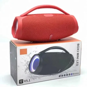 Mini Boombox3 LED Speaker 10W Bass With Handle Portable Wireless Music Player Waterproof Column Outdoor Party Box Gift