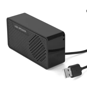 Mini Computer Speaker 25W Plastic Black for Laptop Portable