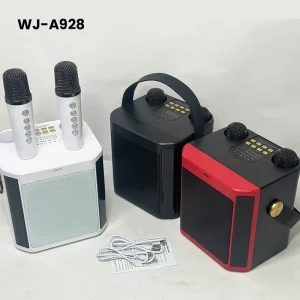 Mini Karaoke Machine Speaker with 2 Wireless Microphones Portable Bluetooth Speaker Funtion Birthday Christmas