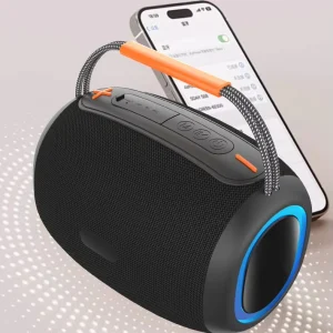 Mini Karaoke Machine with 2 Wireless Microphones and Light for Family Home Party